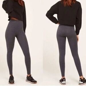 Spanx Look At Me Now Seamless Leggings Plus Size 3X Charcoal Heather Gray FL351P